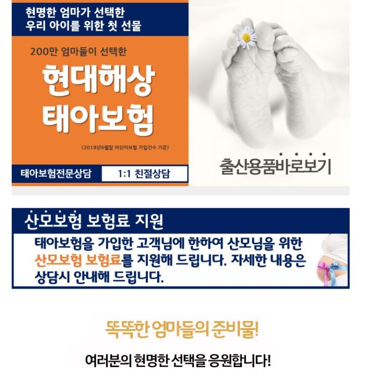 현대해상 태아보험 보험 상담 쇼핑몰